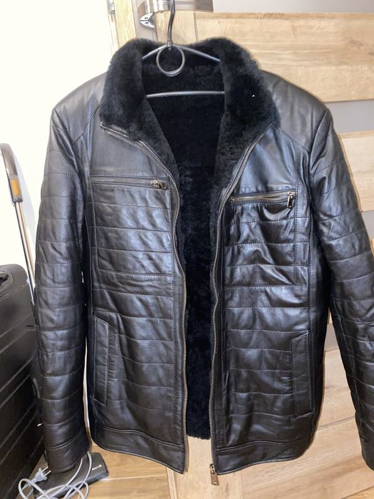 ciepła kurtka z naturalnej skóry