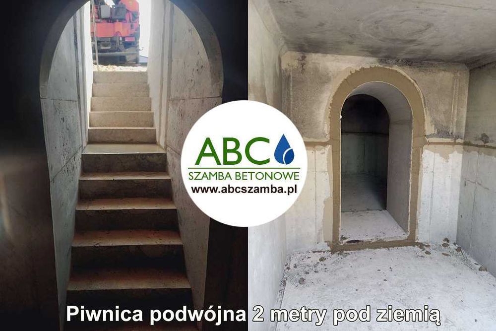 Zbiorniki betonowe na szambo deszczówkę 10m3 Piwnice betonowe kanały