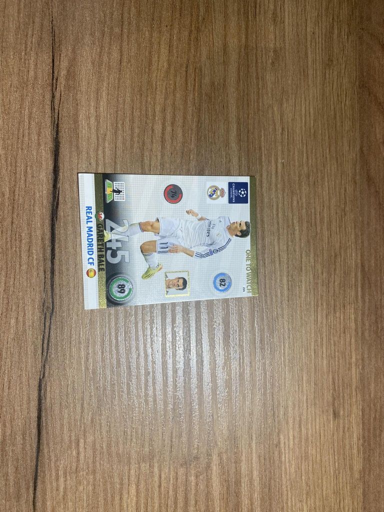 karta piłkarska GARETH BALE ONE TO WATCH Panini Champions Lea