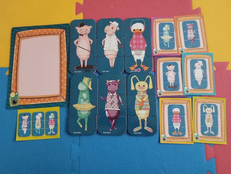 Puzzle 6 sztuk + zagadki smoka obiboka