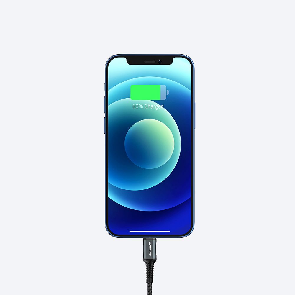 kabel przewód mfi do iphone usb - lightning 2.4a 1.2m czarny
