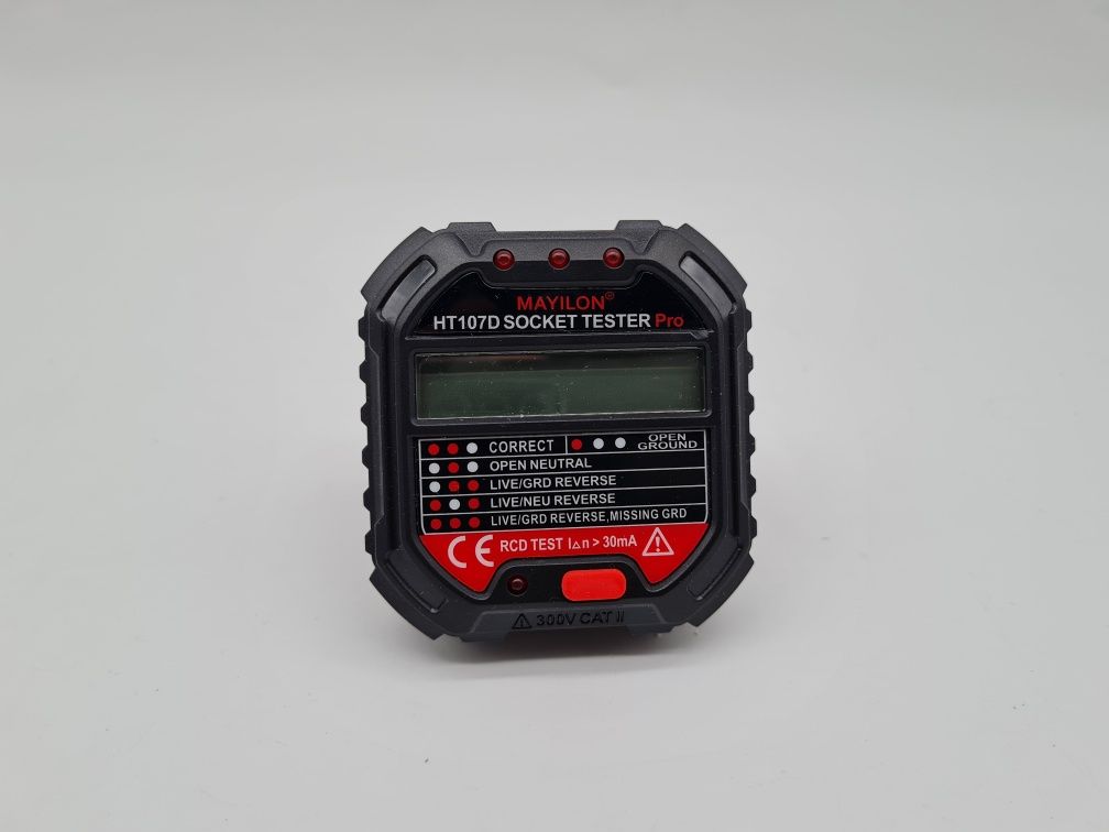 Tester napięcia gniazdek sieciowych z wyświetlaczem LCD Mayilon HT107