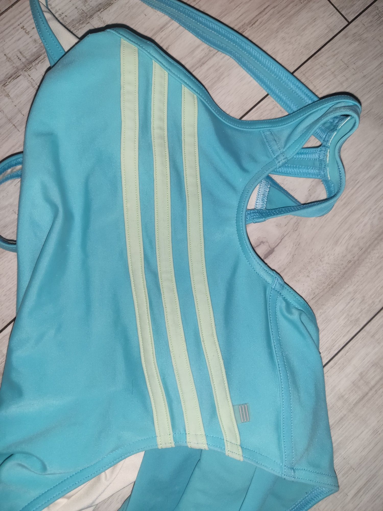 Strój kąpielowy jednoczęściowy niebieski adidas