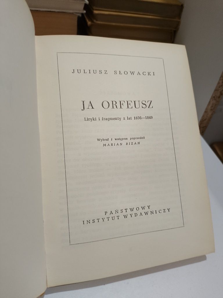 Juliusz Słowacki Ja, Orfeusz
