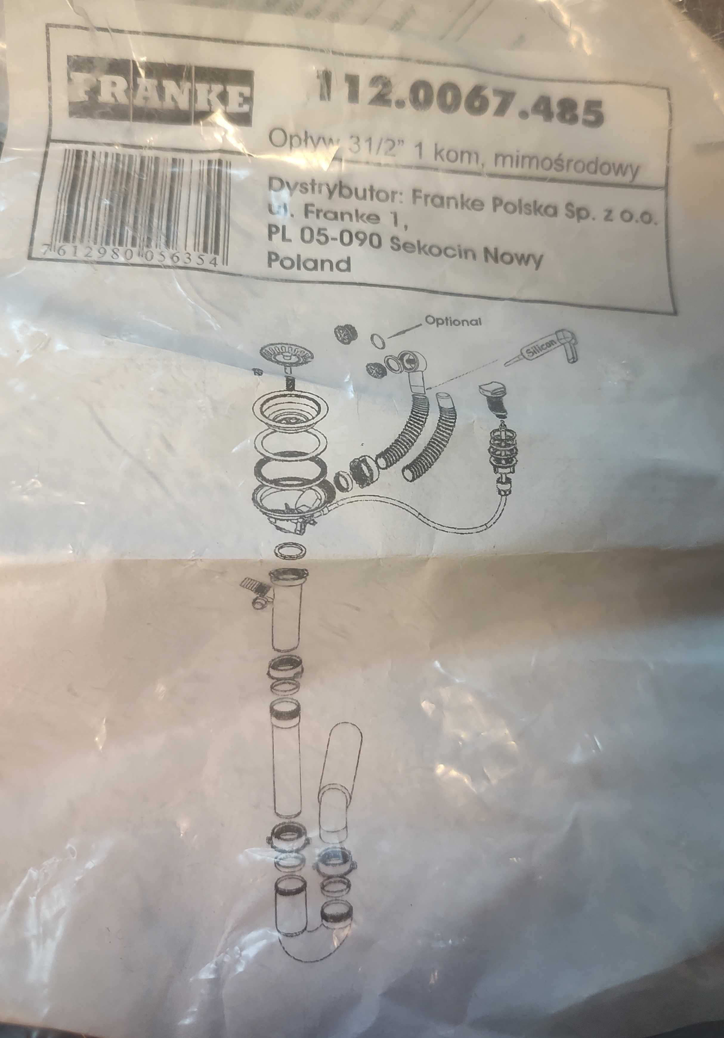 Odpływ zlewozmywakowy 3 1/2 mimośrodowy Franke 112.0067.485