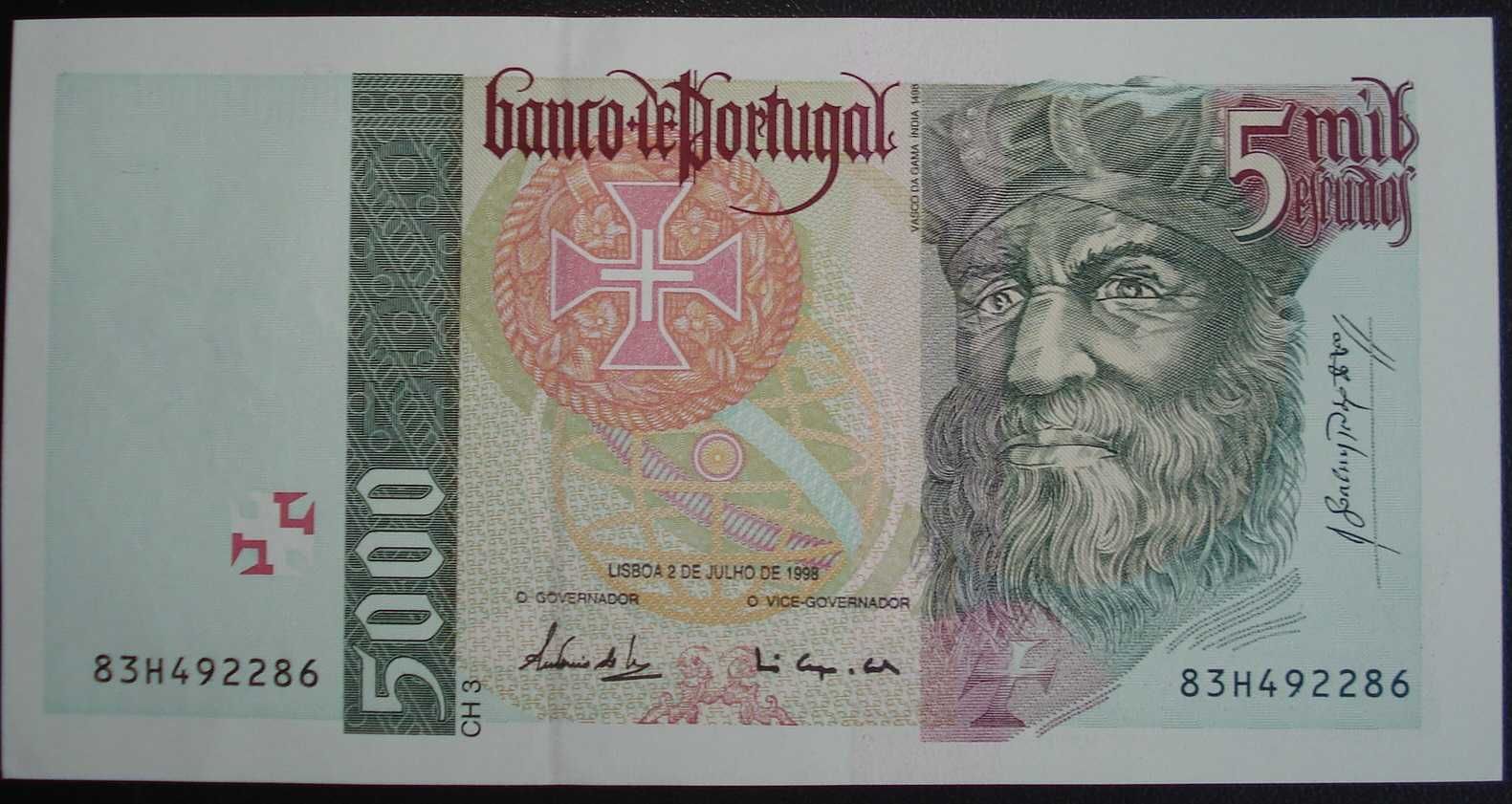 Nota 5000 escudos Vasco da Gama