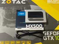 SSD Crucial MX500 1Tб новый + sata кабель