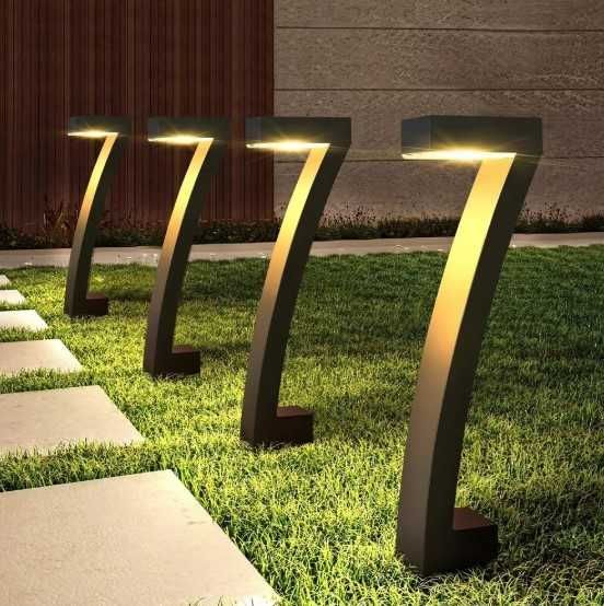 4x Lampa Solarna Wbijana Nowoczesna Wodoodporna Lampy Ogrodowe SOLARNE