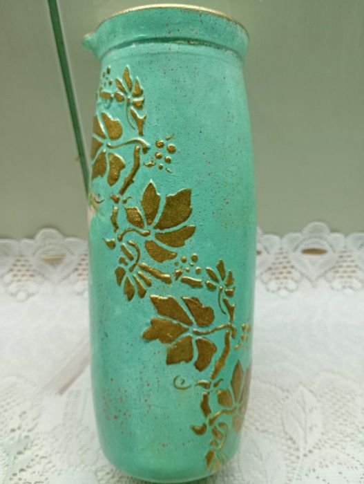 Ваза для квітів скляна. Декор ручної роботи