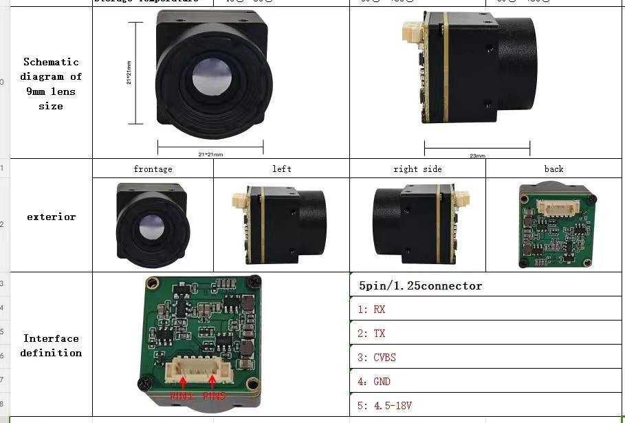 Камера FPV ночного видения тепловизор аналоговая 4/9 мм Thermal