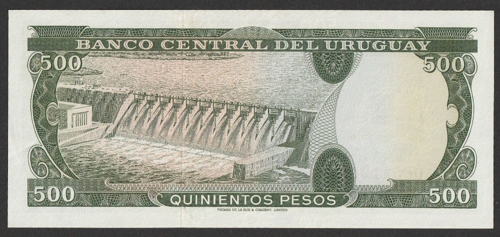 Urugwaj 500 pesos 1967 - stan bankowy UNC