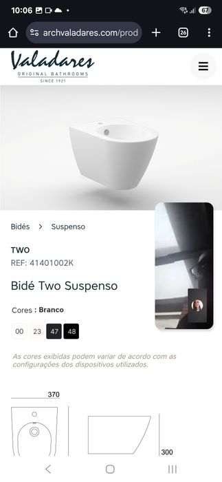 Bidé Valadares NOVO