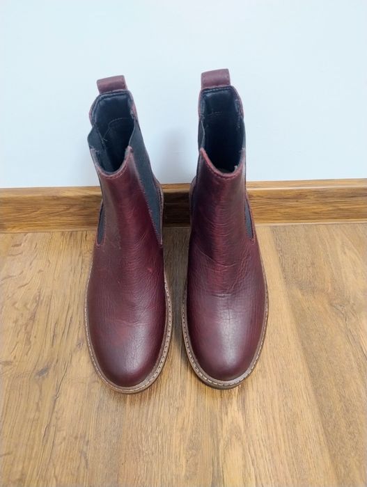 Botki Clarks Burgundowe