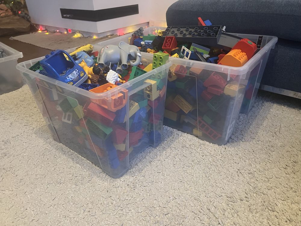 Lego Duplo klocki dwa pojemniki