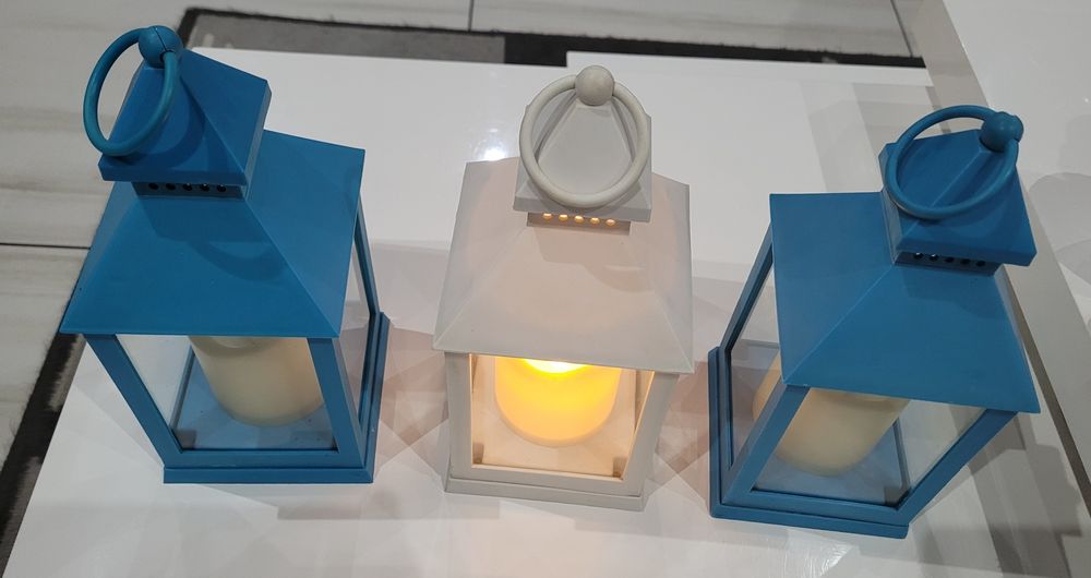 Zestaw lampionów ozdobnych latarenka latarnia świecznik led