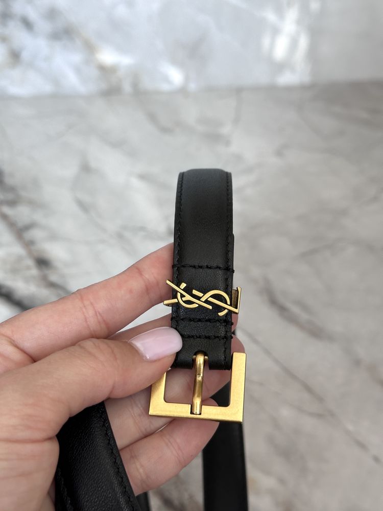 Ремінь ysl monogram 2см, Yves Saint Laurent, ремень ив сен лоран, пояс