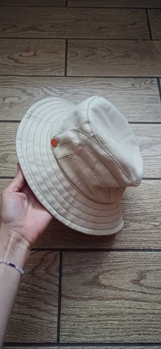 Beżowy kapelusz przeciwsłoneczny# plażowy Mayser# wędkowanie r. S