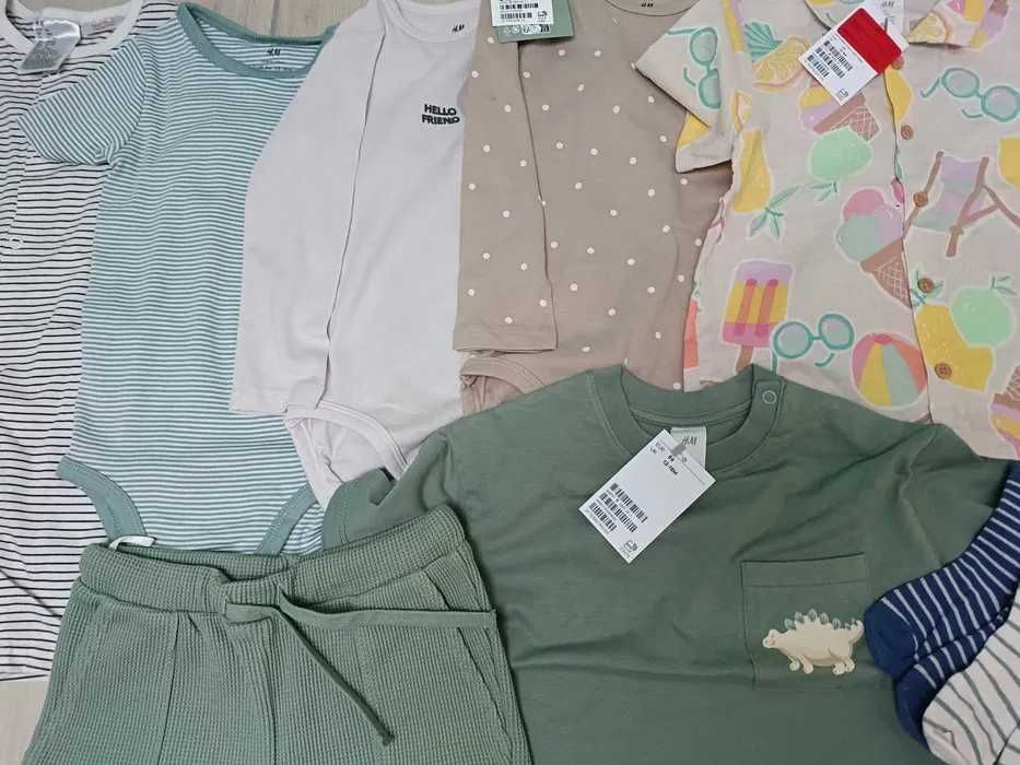 NOWA paka 10 sztuk ubrań dla chłopca H&M w rozmiarze 86 cm