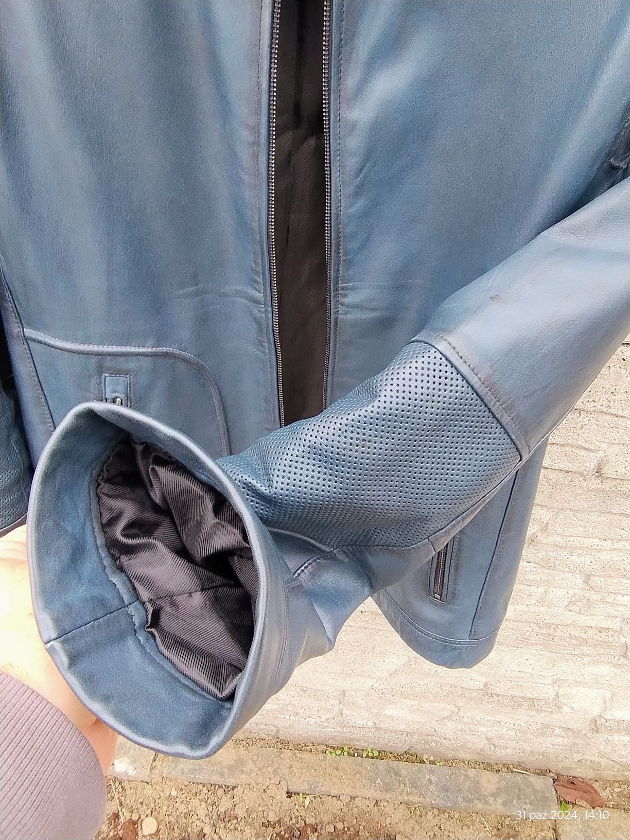 Ochnik męska kurtka marynarka skórzana xl stan bardzo dobry