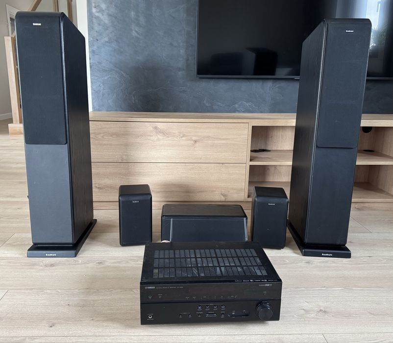 Zestaw kina domowego Yamaha RX-V585 z glosnikami Audio Pro Avanto