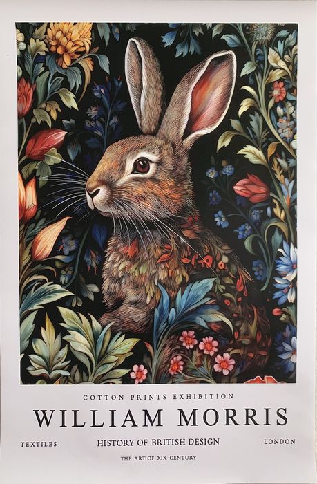 Gobelin na płótnie HD/Obrazek/William Morris/Hare Colorful