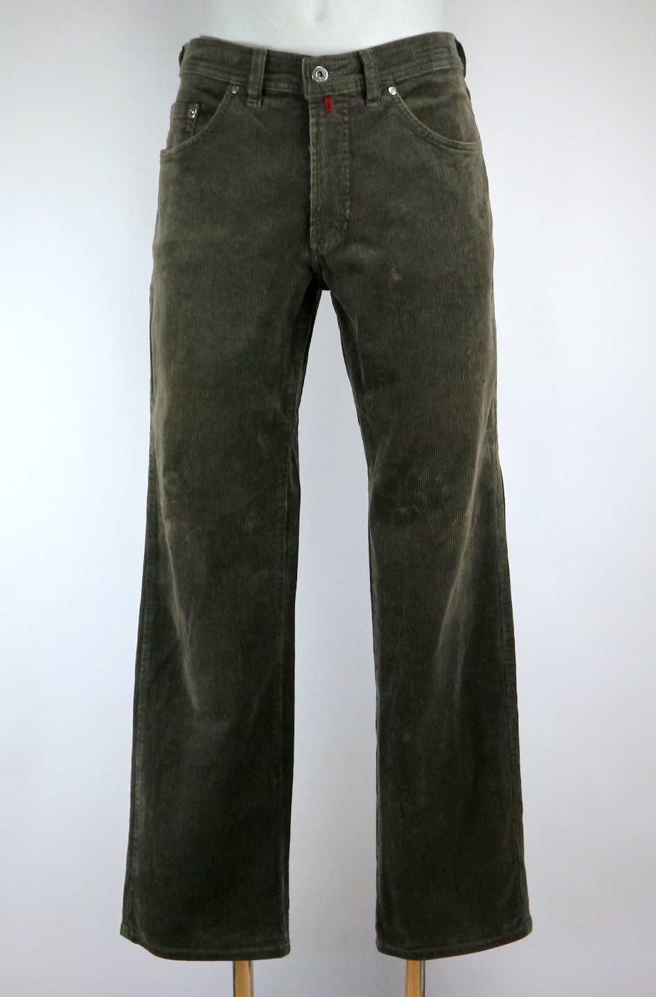Pierre Cardin Dijon spodnie sztruksy W32 L32 pas 2 x 43/45 cm