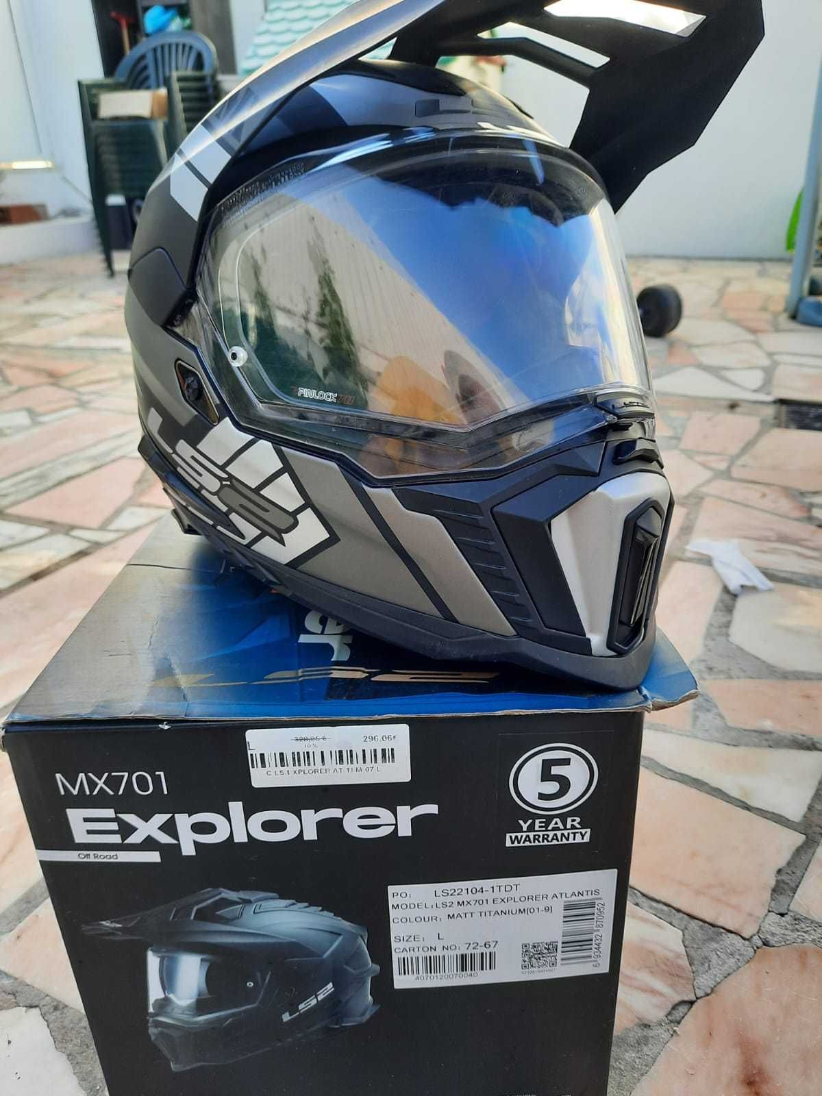 Capacete LS2 MX701 Explorer Matt Titanium