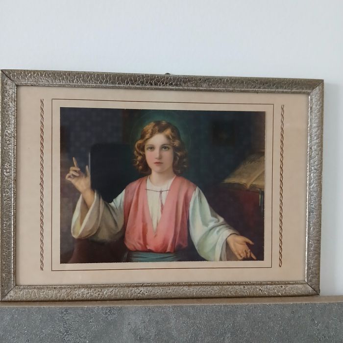 Piękny wydruk religijny w pięknej ramie.