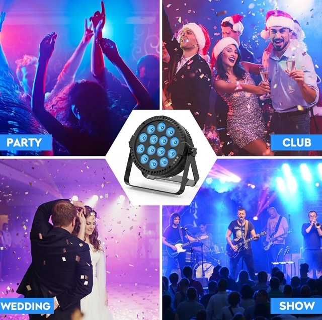 Oświetlenie sceniczne LED RGBW 4 w 1 - PAR LED - NOWY