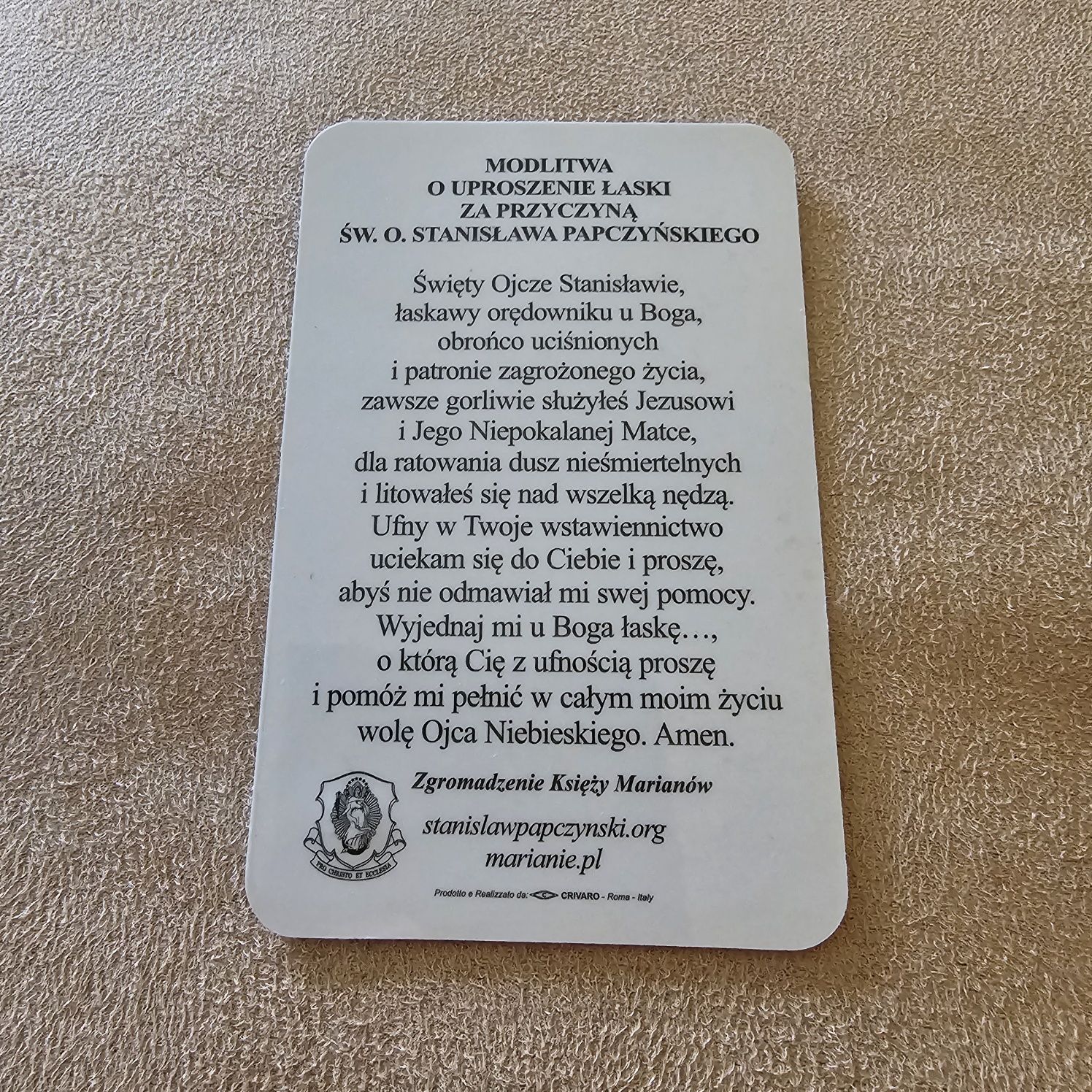 relikwia obrazek Stanisław Papczyński
