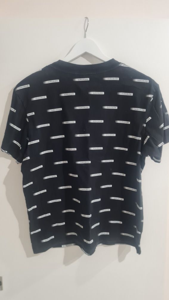 T-shirt męski koszulka calvin klein czarna logo premium rozm m orygina