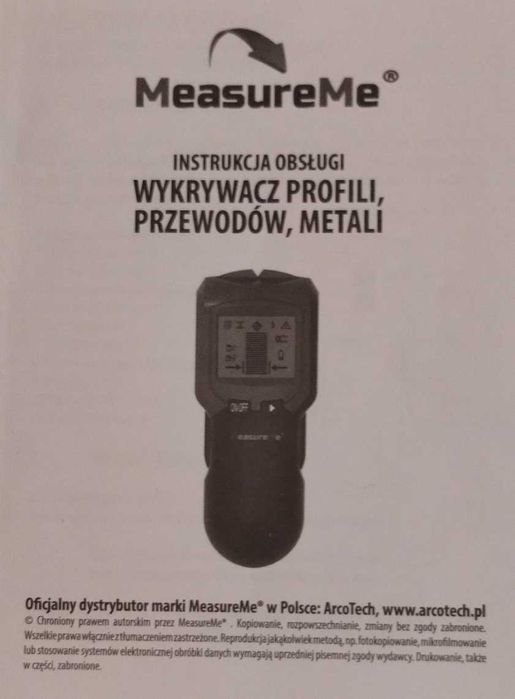 Wykrywacz Detektor metali profili przewodów elektrycznych LCD