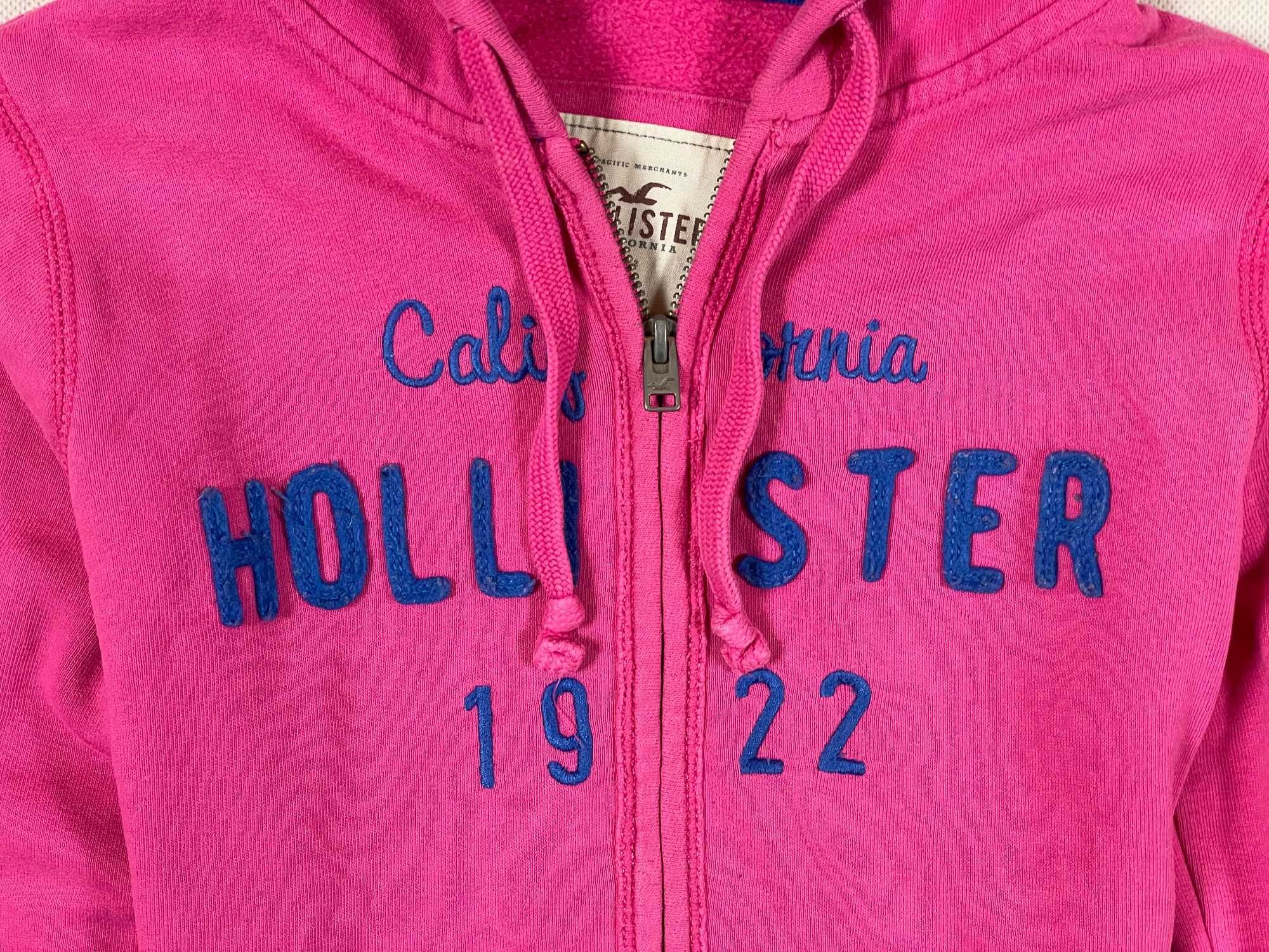 Hollister Bluza Damska Różowa Kaptur Zip Logo Klasyk Unikat XS