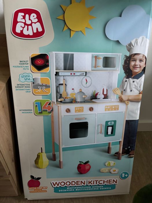 Drewniana kuchnia dla dzieci Elefun