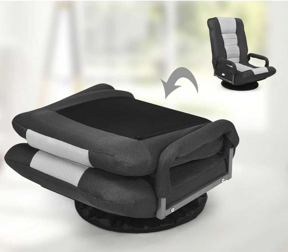 Fotel podłogowy obrotowy 360°, gamingowy, TV relaks