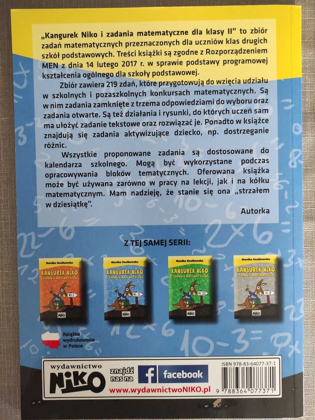 Kangurek Niko i zadania matematyczne Klasa 2 Zbiór zadań z matematyki