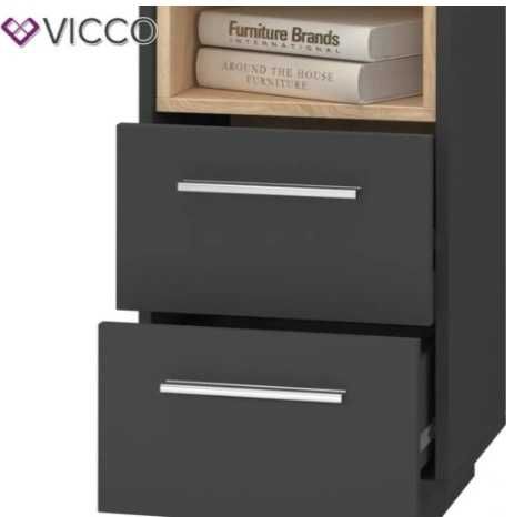 Szafka nocna, stolik nocny BEATRICE Antracyt Sonoma premium NOWA vicco