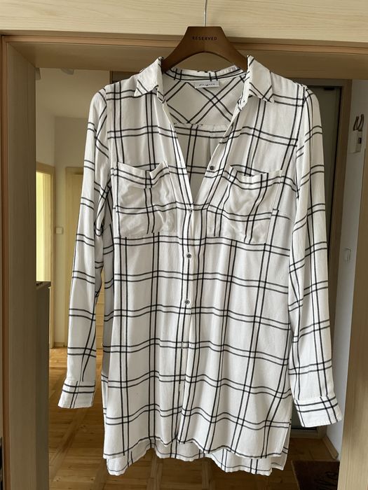Koszula biala bawelna oversize L