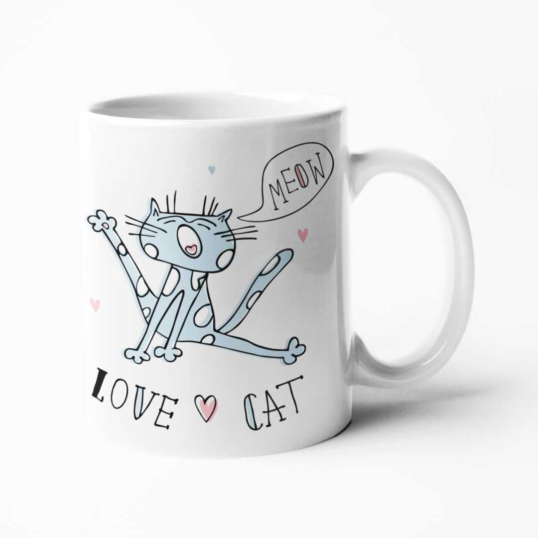 Kubek z kotem LOVE CAT na prezent - 330 ml