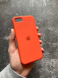 Etui iPhone SE 2022/SE 2020 Pomarańczowe silikonowe
