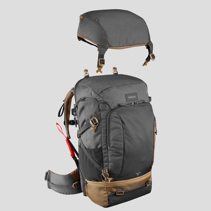 Mochila para campismo e trekking de 50L + 10L