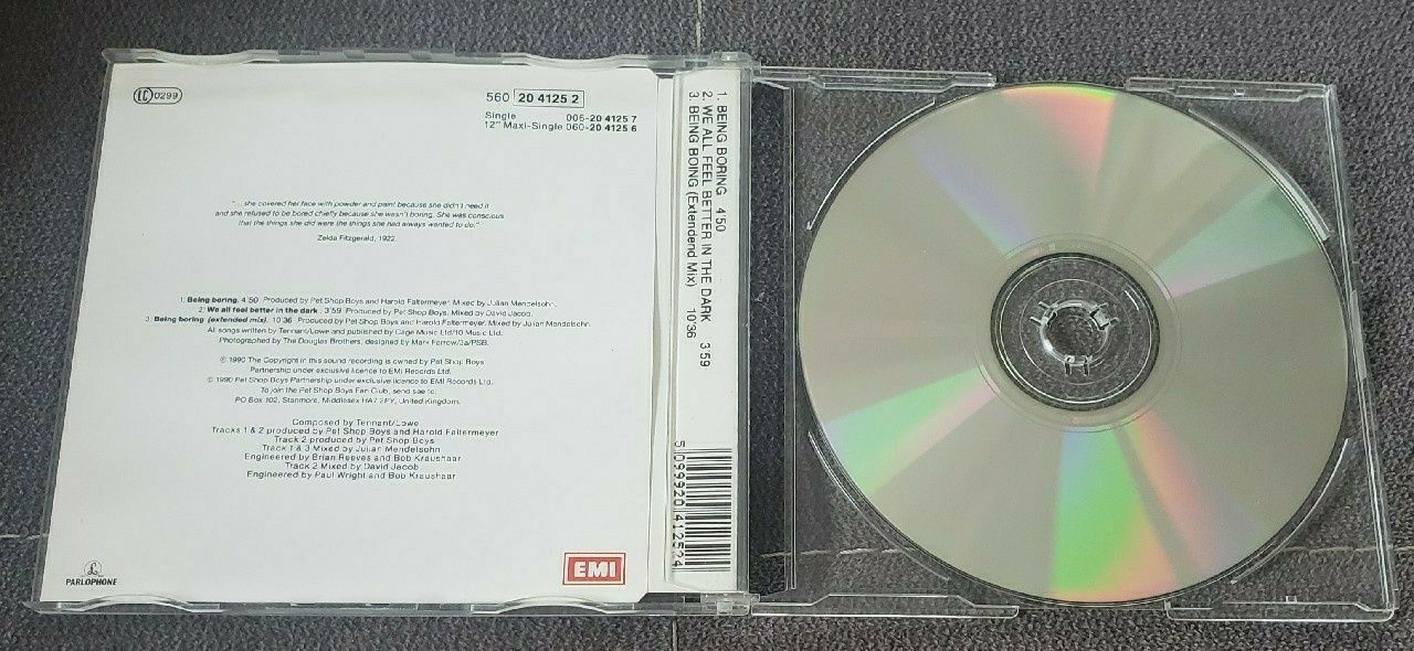 Pet Shop Boys Being Boring CD Maxi Single Sonopress Germany