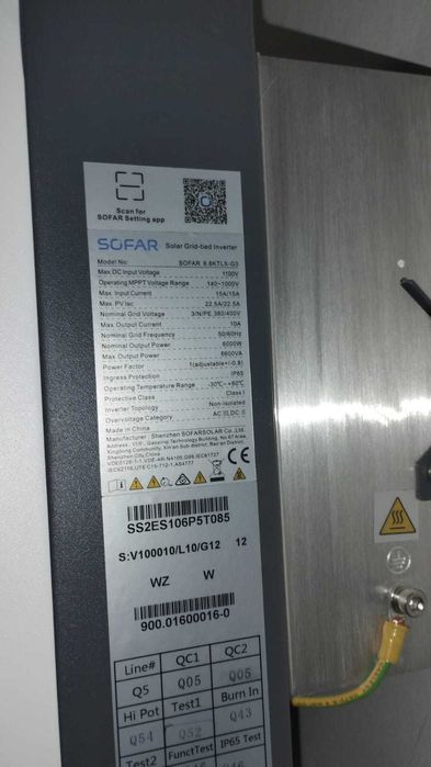 Sofar 6.6 KTL-X G3 na gwarancji do 23.11.2033