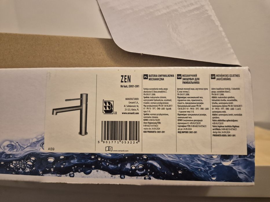 Bateria umywalkowa cersanit zen S951-591