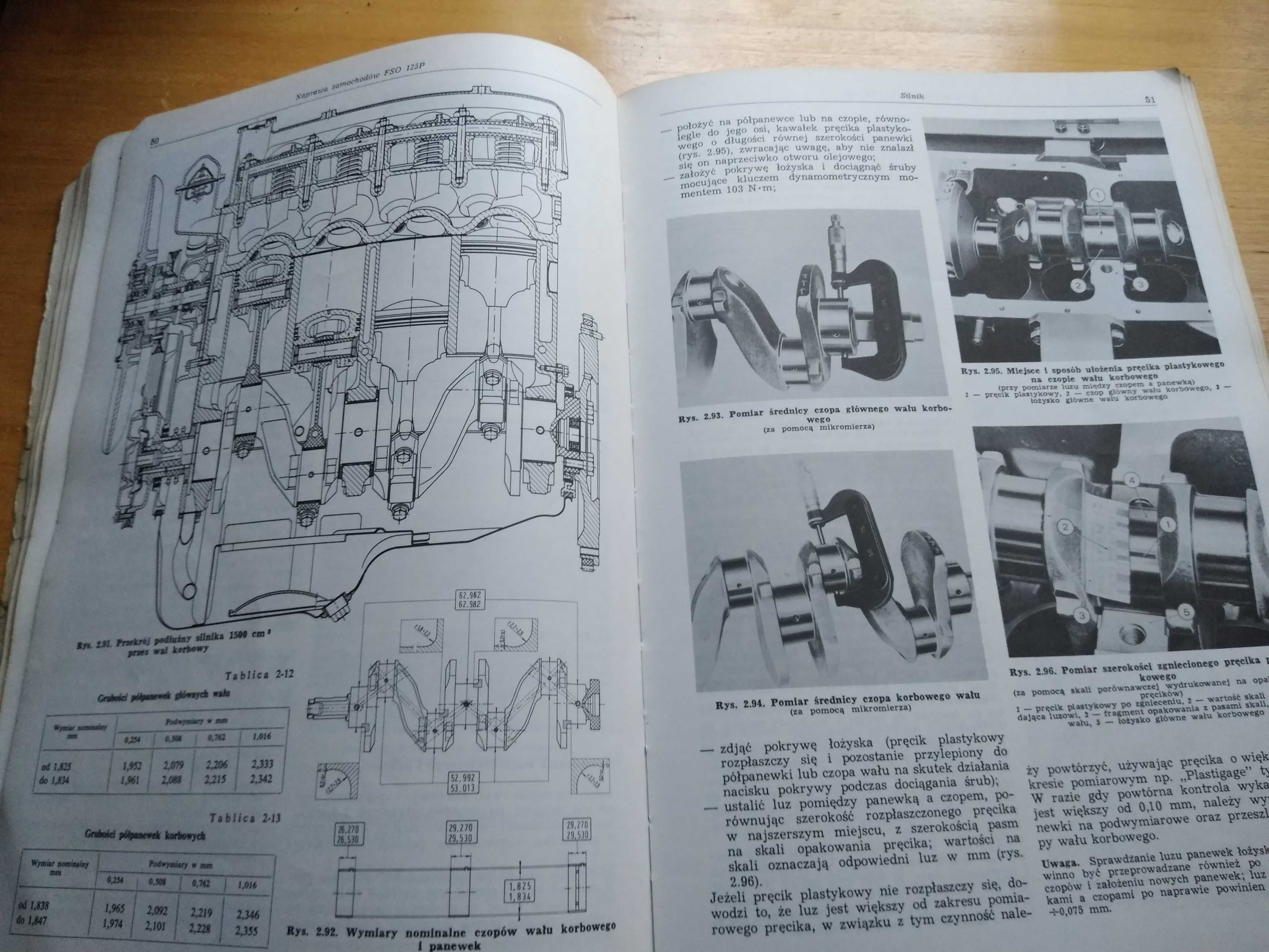 Książka Naprawa samochodów FSO 125p wydawnictwa WKŁ 1990