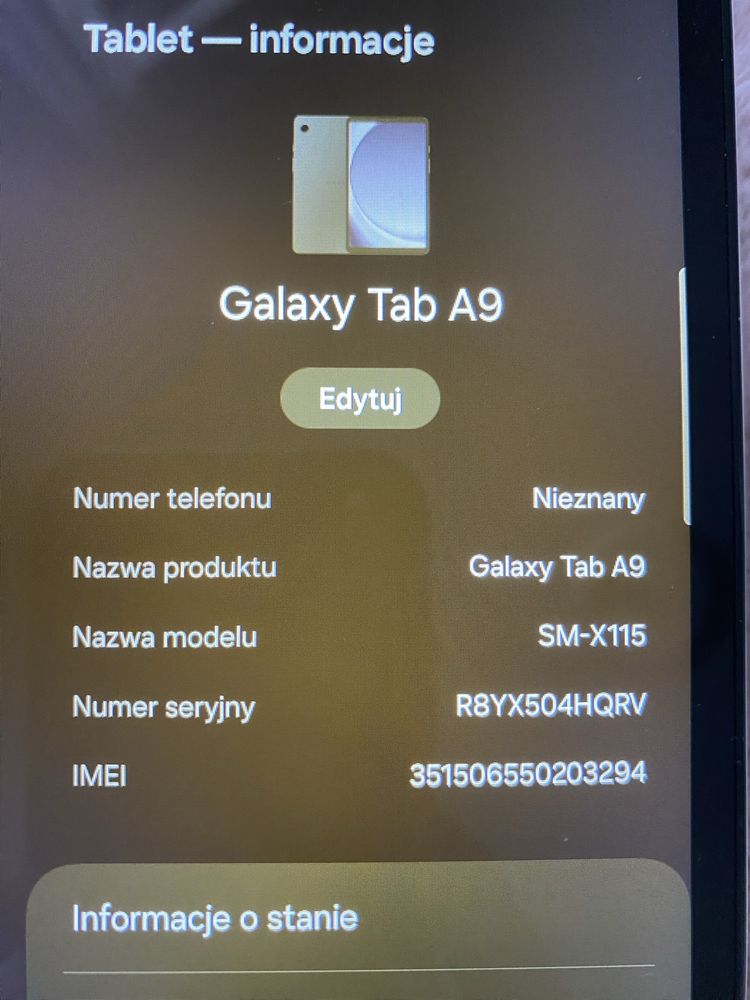 Tablet Samsung Galaxy Tab A9