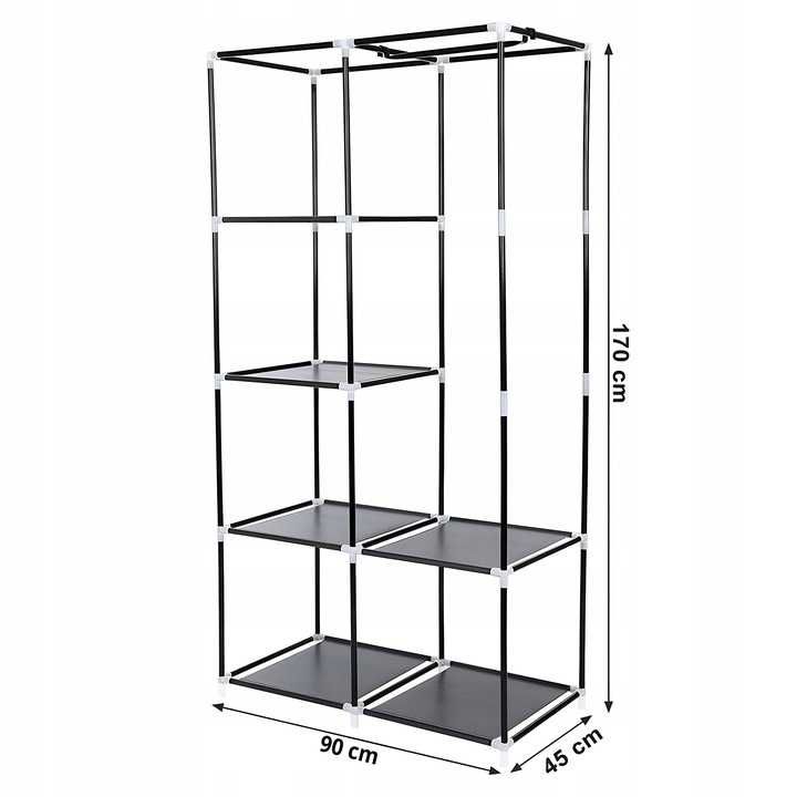 Materiałowa Szafa Tekstylna Składana Garderoba Organizer Na Ubrania XL