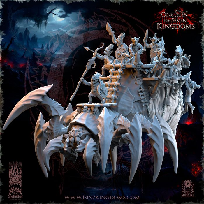 The Black Horde Goblins Behemoth Spider - The Beholder Miniatures