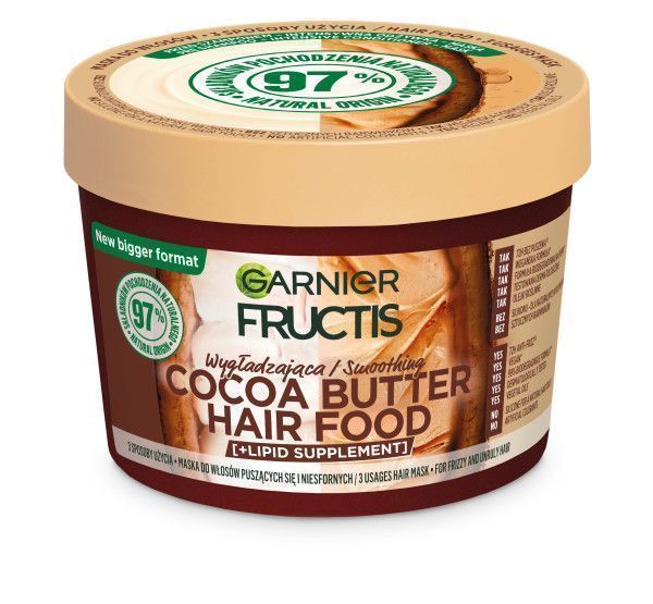 Maska Garnier Fructis Cocoa Butter Hair Food do Włosów Puszących 400ml
