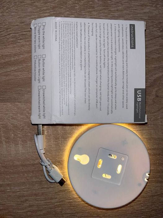 LED нічник на акумуляторі з датчиком руху